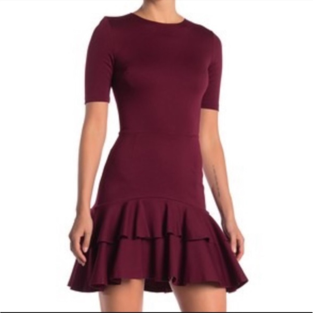 Love...Ady Short Sleeve Double Ruffle Dress